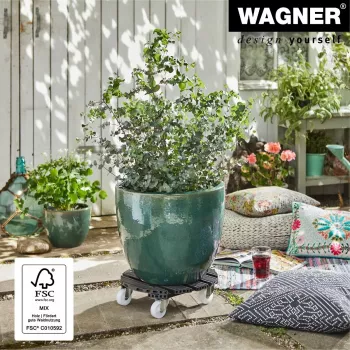 WAGNER design yourself planterulle GH0558 plastik, Ø 38,5 cm mørkegrøn rund, 1 stk. 20055801