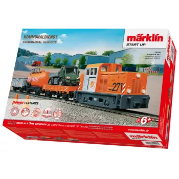 Märklin Start up 029296 H0 Municipal Service Starter Set with Diesel Shunting Locomotive and 2 Tipping Wagons