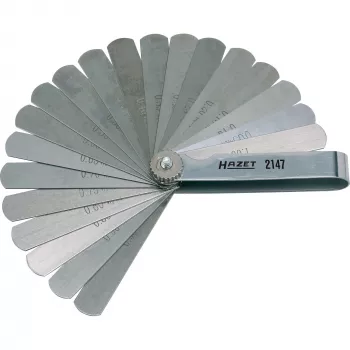 HAZET 2147 følerblad, 13 blade, 0,05-1,00 mm, metrisk