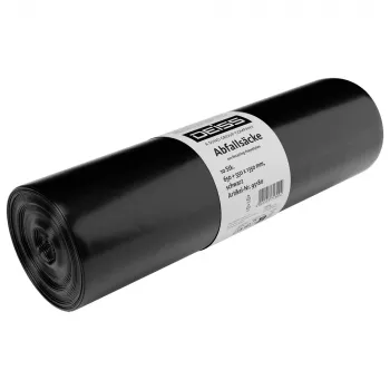 DEISS 95180 affaldsposer, 60µm, sort, 10 stk.