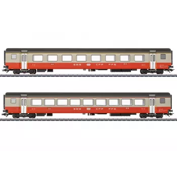 Märklin 42191 H0 2-sæt personvogne Swiss Express fra SBB