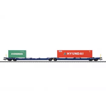 Märklin 47474 Sdggmrss dobbeltlommevogn H0 skala 1:87 kobaltblå 393 mm