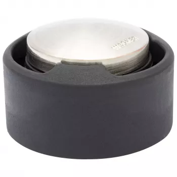 Wagner design yourself EH 5171 dørstopper, zinktrykstøbning med gummipuffer, Ø 5 cm, matnikkel/sort 15517111