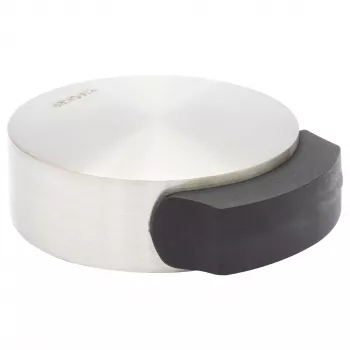 Wagner Design Yourself EH 5111 gulvmonteret dørstopper, zinktrykstøbning med gummiring, satinnikkel, 50 mm diameter (15511111)