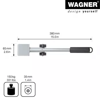 Wagner design yourself MM 4121 møbelløfter, sølv, 38 cm (20412101)