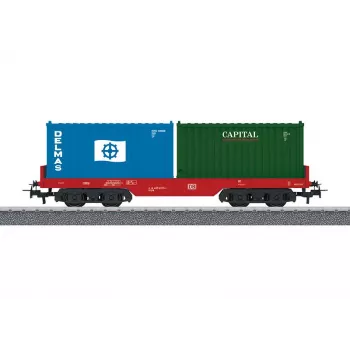 Märklin 44700 H0 2-akslet lukket godsvogn, DB brun, epoke III-IV, Relex-koblinger, 115 mm