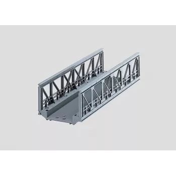 Märklin 074620 gitterbro til H0-modeljernbaner (1:87), grå, enkeltsporet, 360 mm