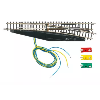 Märklin 8563 elektrisk højresporveksel, spor Z, Mini-Club, sort/gul