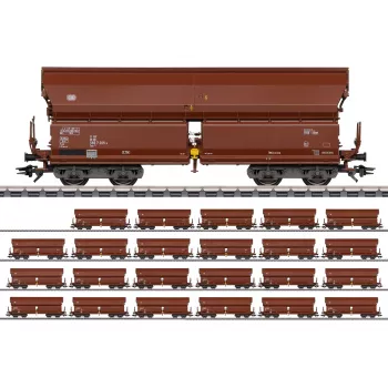 Märklin 000730 H0 24-delt sæt skydevognvogne Tals 968 DB epoke IV AC
