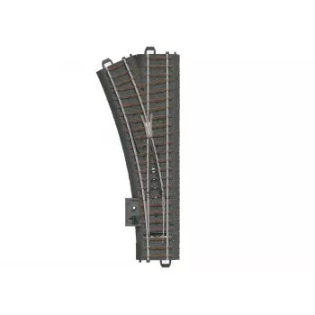 Märklin H0 C-spor venstresporveksel 188,3 mm med integreret ballastkrop, 24,3° 24611