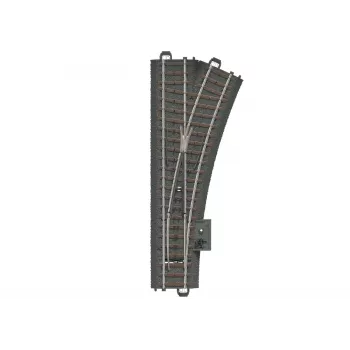 Märklin H0 C-spor højresporveksel 188,3 mm med ballast (24612)