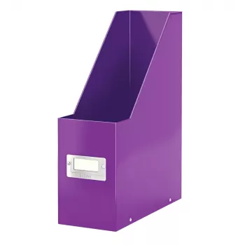 LEITZ Click & Store WOW Magazine File A4, Violet Hard Cardboard with PP Film, Snap-Button Assembly, 1 Piece (6047-00-62)
