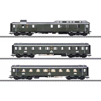 Märklin 42490 H0 3-sæt hurtigtogsvogne PwPost4ü-28 fra DRG