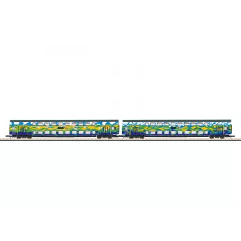 Märklin 87306 Z Dobbeltdækkervogn-sæt Touristik 1 fra DB AG - 2 dobbeltdækker-mellemvogne
