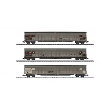 Märklin 48067 H0 3-delt skydevægsvogn-sæt DB AG
