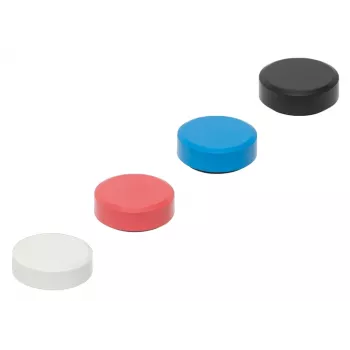 MAULpro Recycling runde magneter, 29 mm x 11 mm, 20-delt sortiment (hvid, rød, blå, sort) 6177399