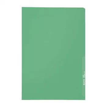 Leitz A4 dokumentlommer, 0,13 mm PP, grøn, 100-pak 40000055