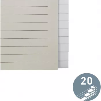 LEITZ papirregister blankt 20 registerfaner A4 hvid med universalhuller 12203085