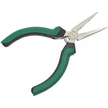 BRÜDER MANNESMANN GREEN LINE spidstang, 125 mm, lige, værktøjsstål, grøn/sort greb M 1070-4