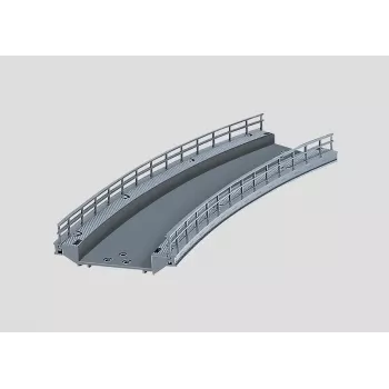 Märklin 074613 buet rampe-stykke til bropille, HO-skala, grå