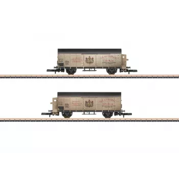 Märklin 82553 Z-spor 2-delt sæt lukkede godsvogne Kessler Sekt-transport DRG
