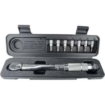 Brüder Mannesmann M18314 Torque Wrench Set 5-25 Nm, 1/4 inch Drive, 19-Piece
