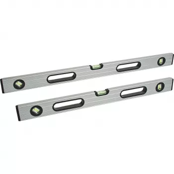 BRÜDER MANNESMANN vaterpas, 3 libeller, 800 mm, dobbeltribbet aluminium 80880