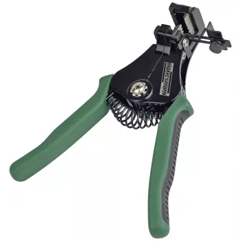 BRÜDER MANNESMANN Automatisk afisoleringstang, grøn med returfjed, SK5-stålkæber, 0,2-6,0 mm² (M10981)