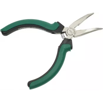 BRÜDER MANNESMANN GREEN LINE Elektronik bøjet spidstang 125 mm, værktøjsstål, grøn/sølv/sort M 1070-5