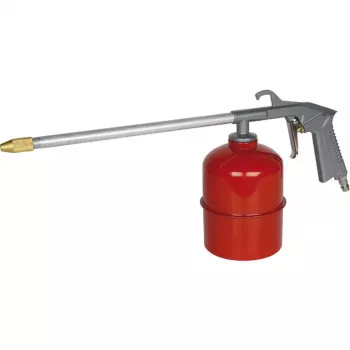 BRÜDER MANNESMANN M 1542 trykluft-sprøjtepistol med 1L stålbeholder, rød