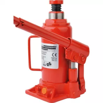 BRÜDER MANNESMANN Hydraulisk donkraft 10 t med overbelastningsventil, rød (M00710)