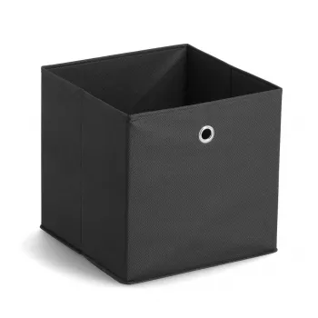 Zeller 14113 opbevaringsboks i fiberstof, 30 L, 32 x 32 x 32 cm, sort
