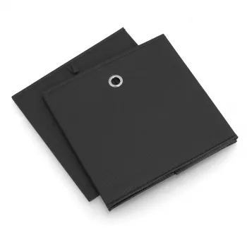 Zeller 14113 opbevaringsboks i fiberstof, 30 L, 32 x 32 x 32 cm, sort