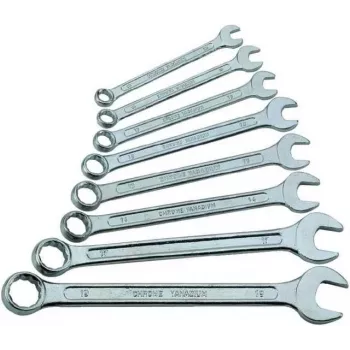 Brüder Mannesmann 8-delt ring-gaffelnøglesæt DIN 3113, chrom-vanadium-stål, 6-13 mm 130-08 DIN