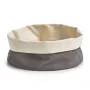 Zeller brødkurv 18006 – foldbar stofkurv med metalramme, grå, 20 x 20 x 7 cm