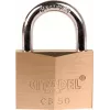 ABUS 60 mm hængelås af massiv messing med hærdet stålbøjle, 2 nøgler (238420)