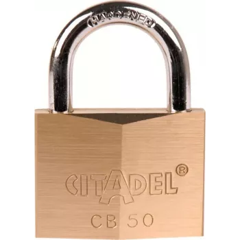 ABUS 60 mm hængelås af massiv messing med hærdet stålbøjle, 2 nøgler (238420)