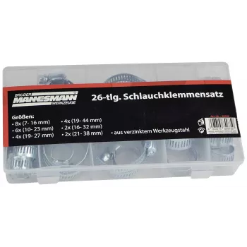 Brüder Mannesmann M60026 Hose Clamp Set, 7-44 mm