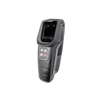BRÜDER MANNESMANN M99945 Multifunktionsdetektor til træ, metal, strømførende ledninger og temperatur, sort
