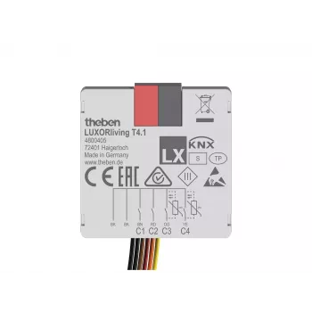 Theben LUXORliving T4.1 trykinterface, 4-kanal, indbygningsmontage 4800405