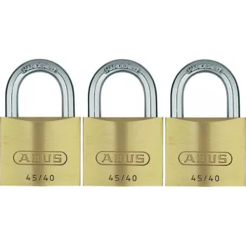 ABUS 82 Series messinghængelås-sæt, enslåsende, 45 mm hus, 3-pak 11825 8