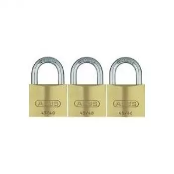 ABUS 82 Series messinghængelås-sæt, enslåsende, 45 mm hus, 3-pak 11825 8