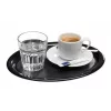 APS KAFFEEHAUS oval melamin serveringsfad, sort, rullet kant, 260 x 200 x 15 mm 84251