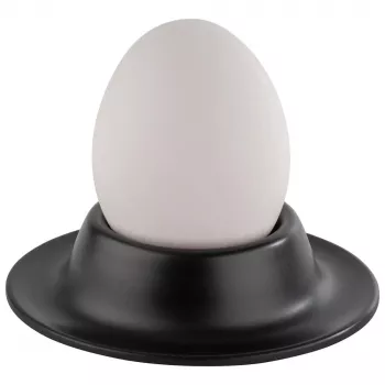 APS Egg Cup, Melamine, Black, Set of 4, 85 mm Diameter, 20 mm Height, Dishwasher Safe (83849)