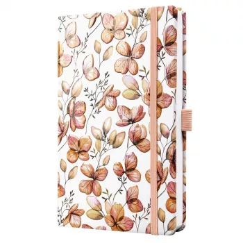 SIGEL Jolie Clover Blush A5 linjeret notesbog, hardcover, 174 sider, abrikos/koral/rød JN363