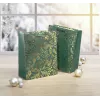 SIGEL GT118 gaveposer, gyldne ornamenter på grøn, 26 x 32 cm, 5-pak