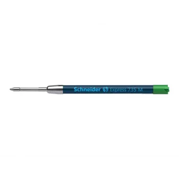 Schneider Express 735 kuglepen – grønt blæk, rustfrit stål, medium (G2) 50-7364