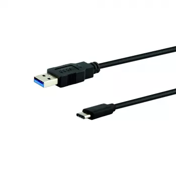 E+P CC323/05 USB 2.0 Type-A til Type-C-kabel 0,5 m sort