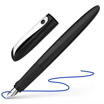Schneider Wavy fyldepen sort A-spids for begyndere 162131