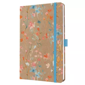 SIGEL Jolie 2027 Weekly Planner A5 Blue Floral Serenity Hardcover with Elastic Closure, Pen Loop, Ribbon Bookmarks, Inner Pocket, 144 Pages, 80 g/m² Paper, Rounded Corners, Multilingual 7J807